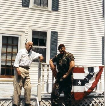 Chris and his grandfather John, 2003